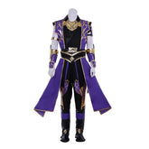 Halloweez Rain Cosplay Costume | Immersive Purple Warrior Outfit with Armguard, Gloves, and Mask - Halloweez